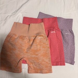 AYBL Camo and Dot Shorts Set - Orange, Pink, Purple